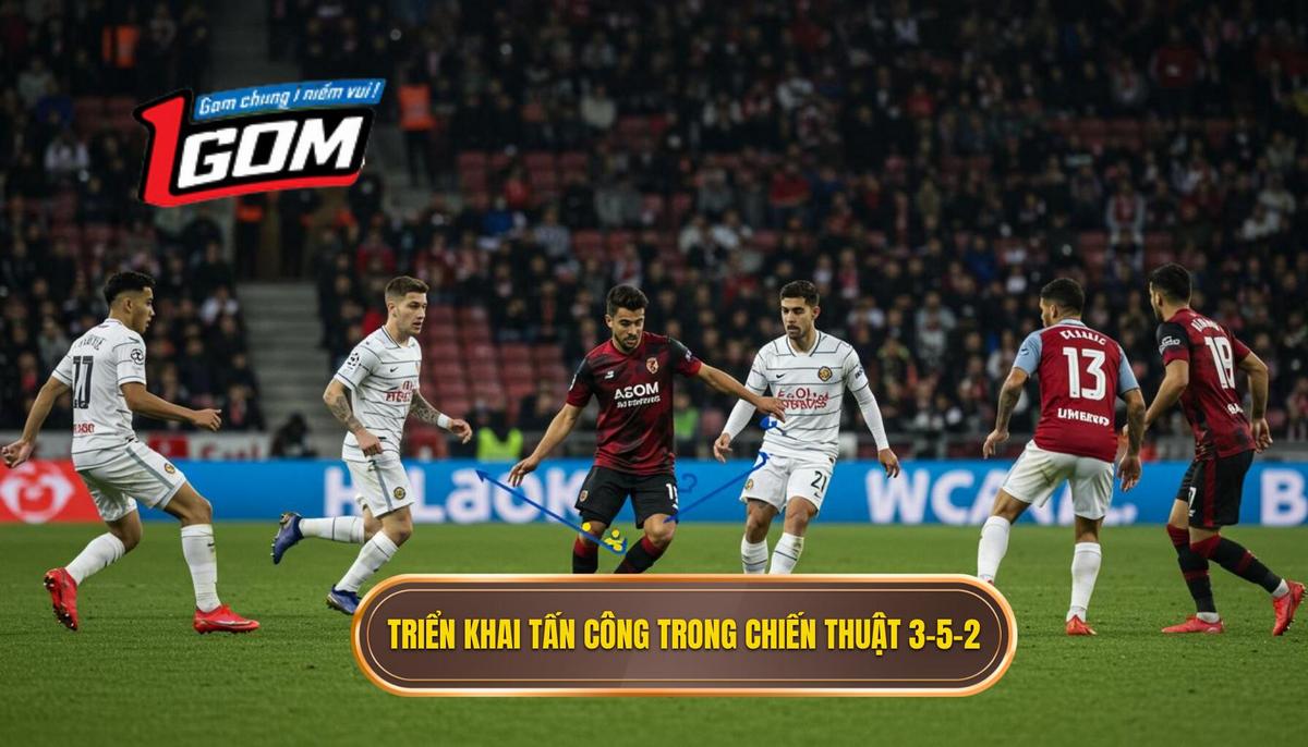 2. Triển Khai Tấn Công Trong Chiến thuật Bóng Đá 3-5-2