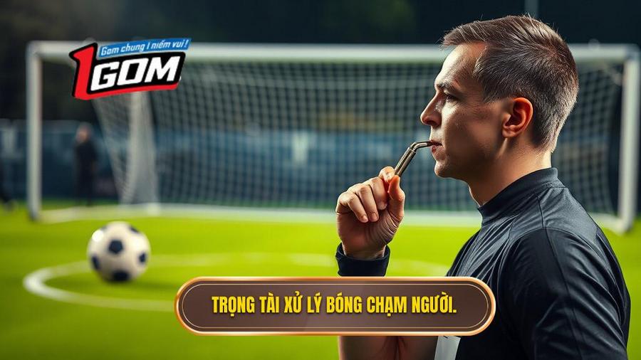 3. Trọng tài xử lý bóng chạm người.